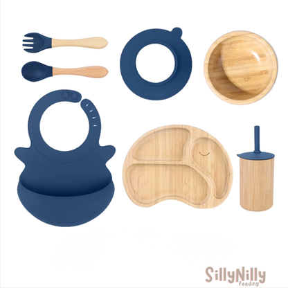 Woodland Buddy Mealtime Set with Sippy Cup (blue)
