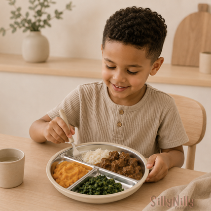 Happy Plates™ Stainless Steel Mealtime Plate
