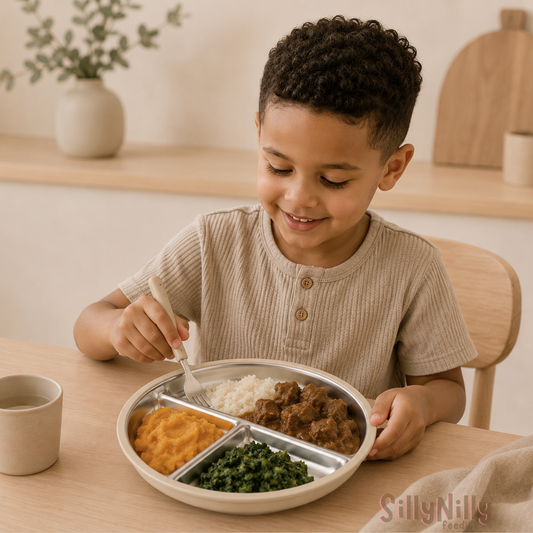 Happy Plates™ Stainless Steel Mealtime Plate
