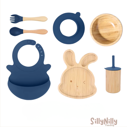 Woodland Buddy Mealtime Set with Sippy Cup (blue)